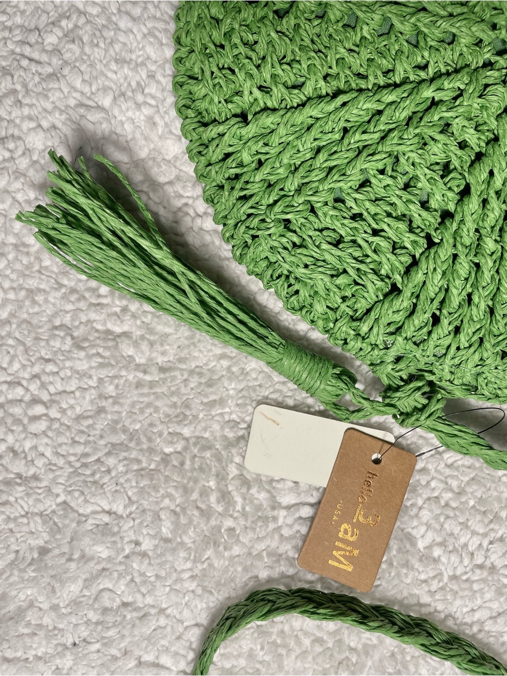 ๐ Green crochet boho crossbody ๐ - Picture 5 of 7